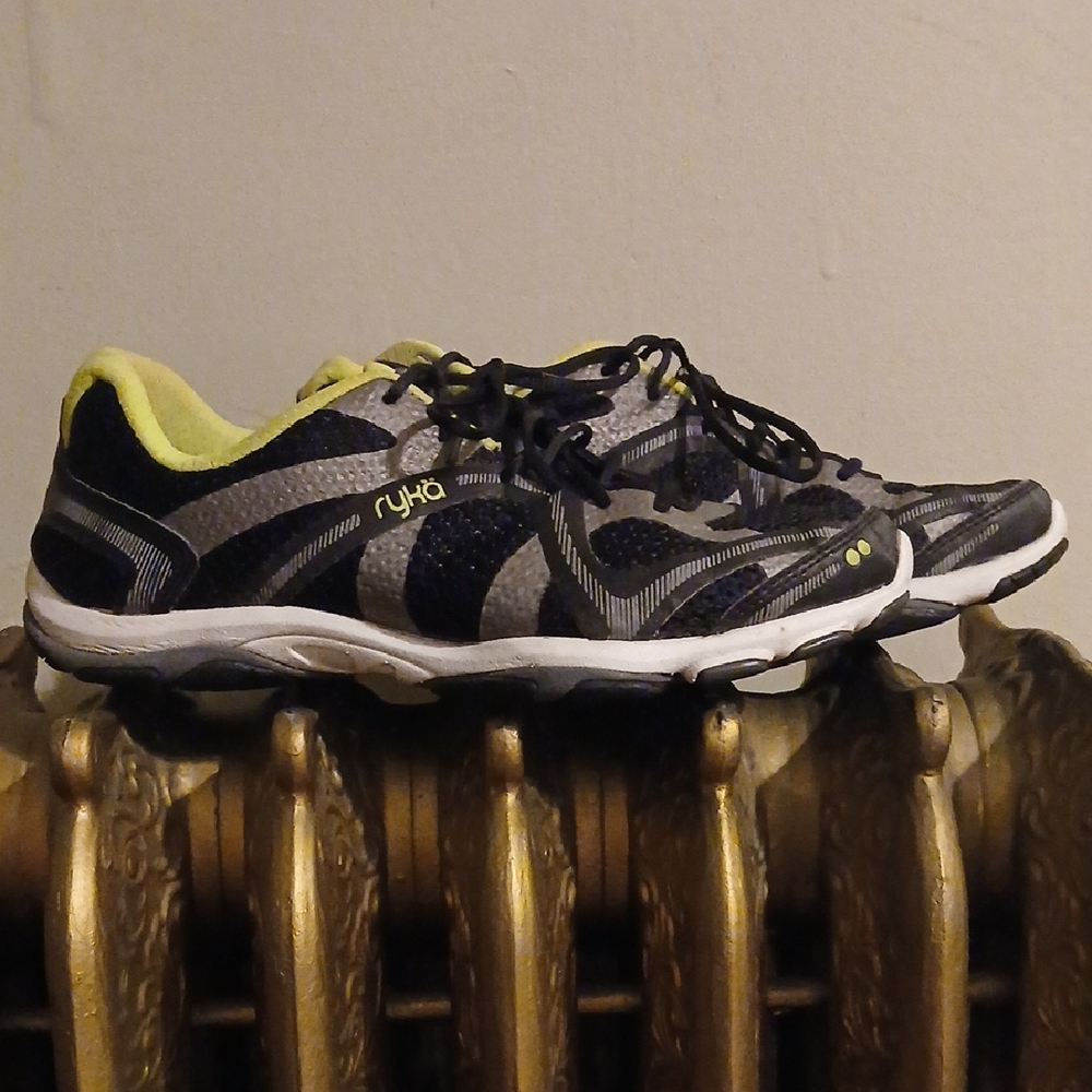 Ryka Charcoal and Lime Sneakers